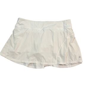 Lululemon white tennis skirt w ruffles & shorts skort sz 12 gently used